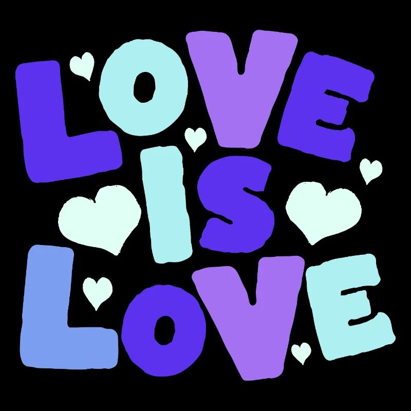 Love is Love Pastel Hearts