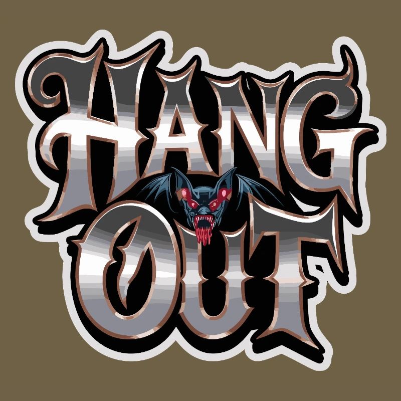 Hang Out Bat Horror Saying For Dark