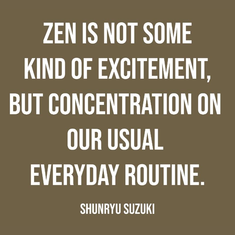 Zen Focus Typografie: Alltägliche Routine