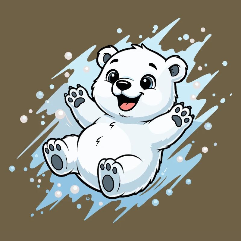 Joyeuse éclaboussure d’ours polaire