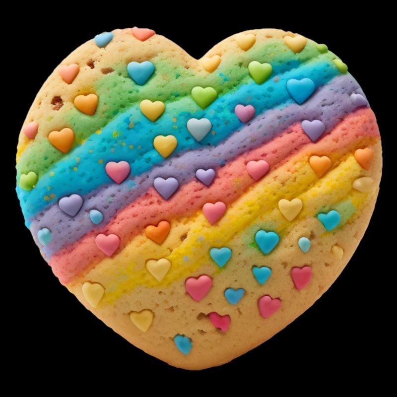 Regenbogenherz Keksdesign