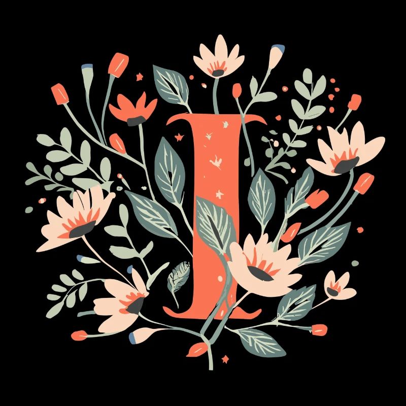 I typography floral