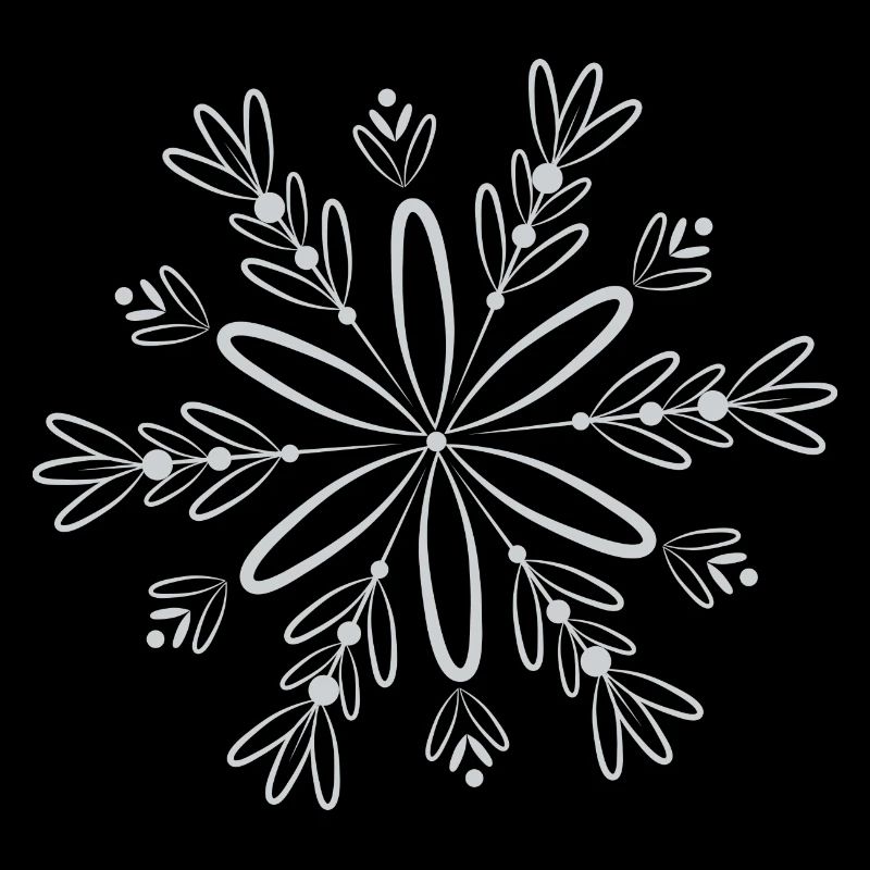 Fleur de cristal de neige en filigrane en hiver