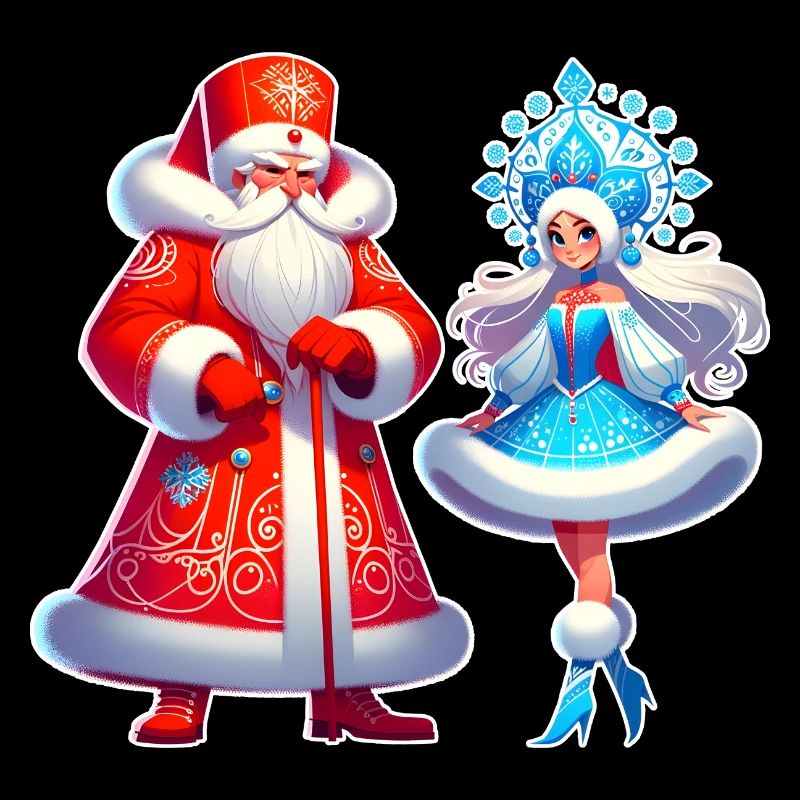 Ded Moroz Snegourotchka, Père Noël russe