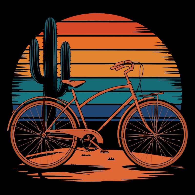 Vintage Bicycle Desert Sunset