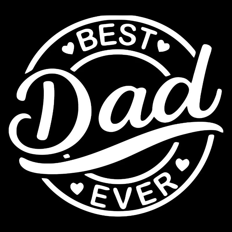 Best Dad Ever Circular Badge Design