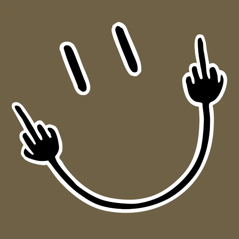 Gesicht mit Mittelfinger-Geste