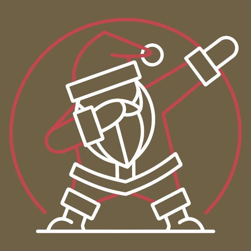  Weihnachtsmann Dab Pose Lustiger Santa Dabbing