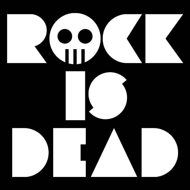 Rock Is Dead Skull Typographie