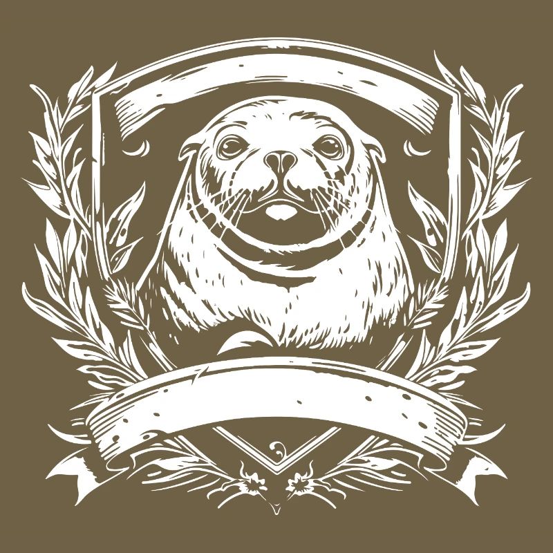 Seelöwe Otter im Laurel-Abzeichen