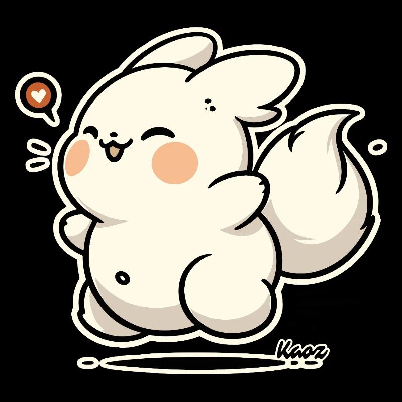 Kawaii Happy Bunny Sticker