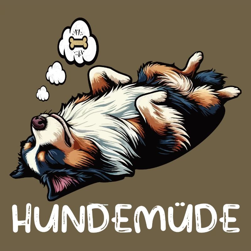 Hundemüde Australian Shepherd Aussie Aussiehalter