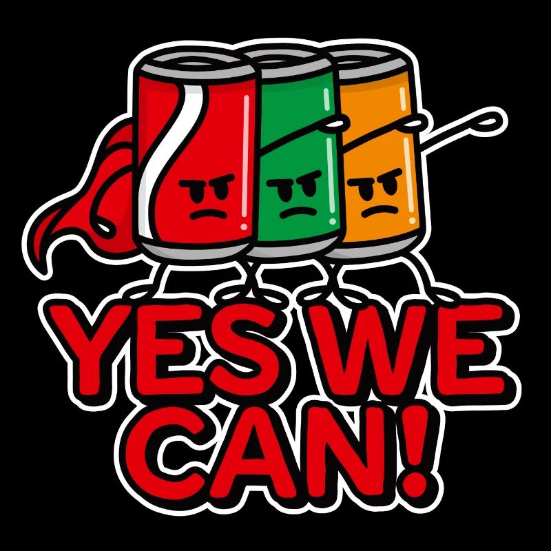 Superhero Beverage Cans Word Game Oui, nous pouvons