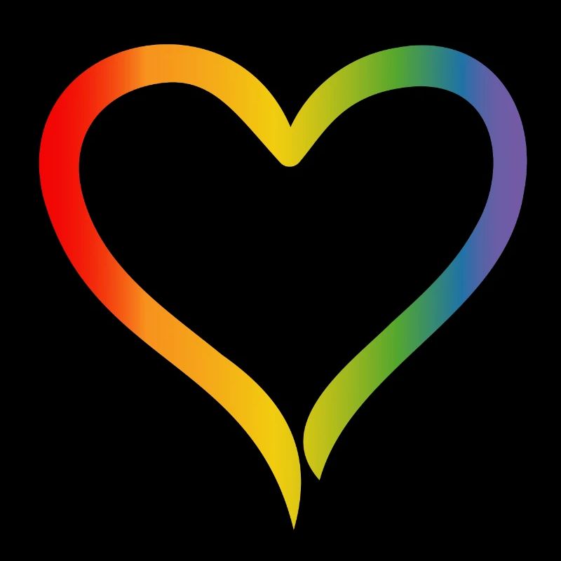 Tshirt lgbt LGBT cœur arc-en-ciel