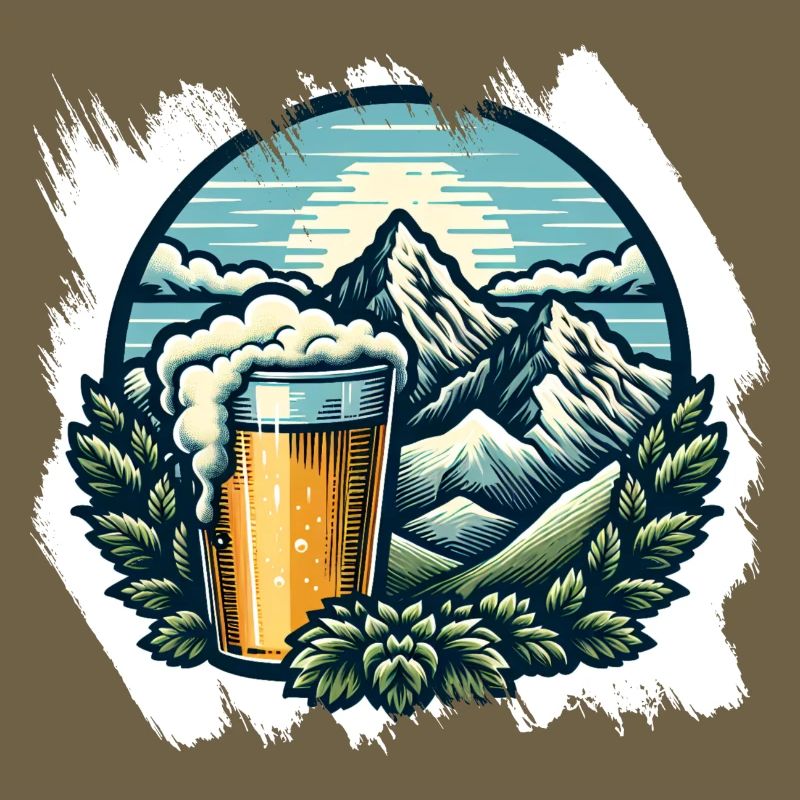 Bergsteigen und Bier Genuss