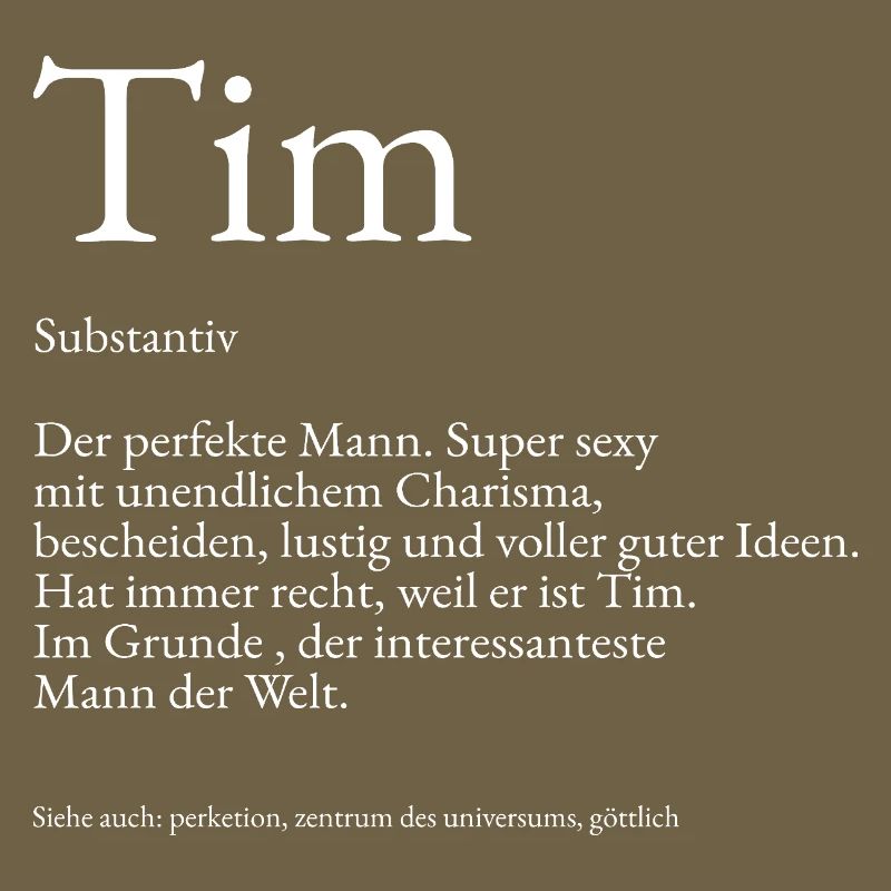 Explication du dictionnaire Tim Prénom Tim