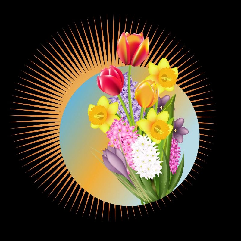Bouquet de printemps éclatant avec tulipes et jonquilles