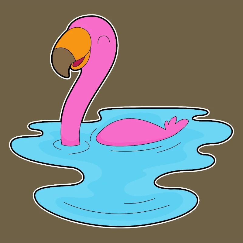 Flamingo Schwimmen