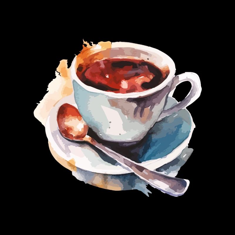 Aquarelle tasse de café aquarelle
