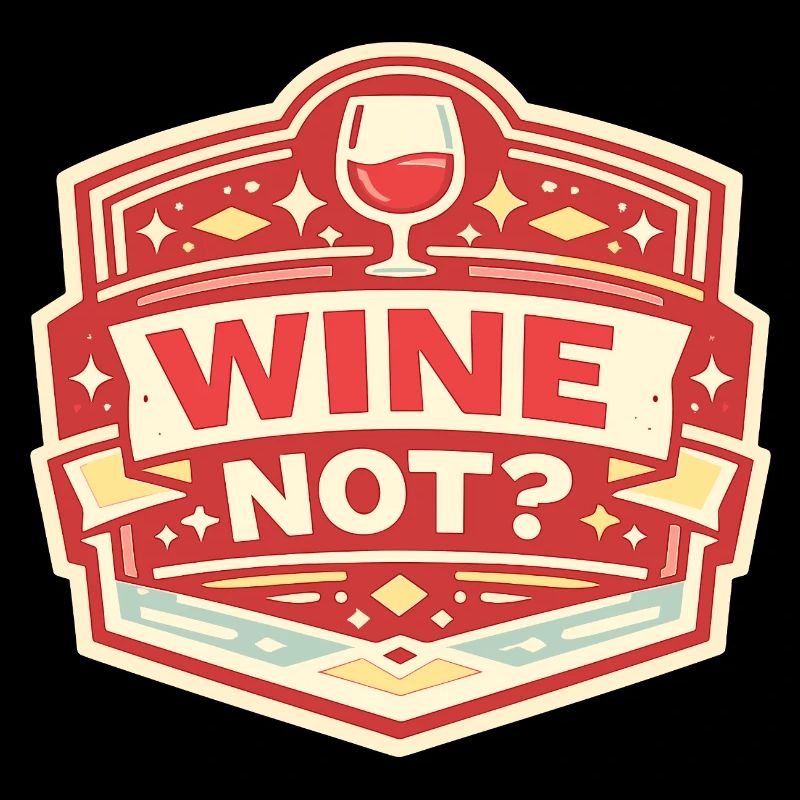 Wein Nicht? Vintage Badge Design