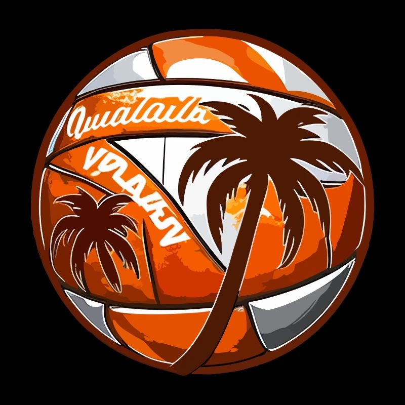 Volley-ball de plage avec palmiers