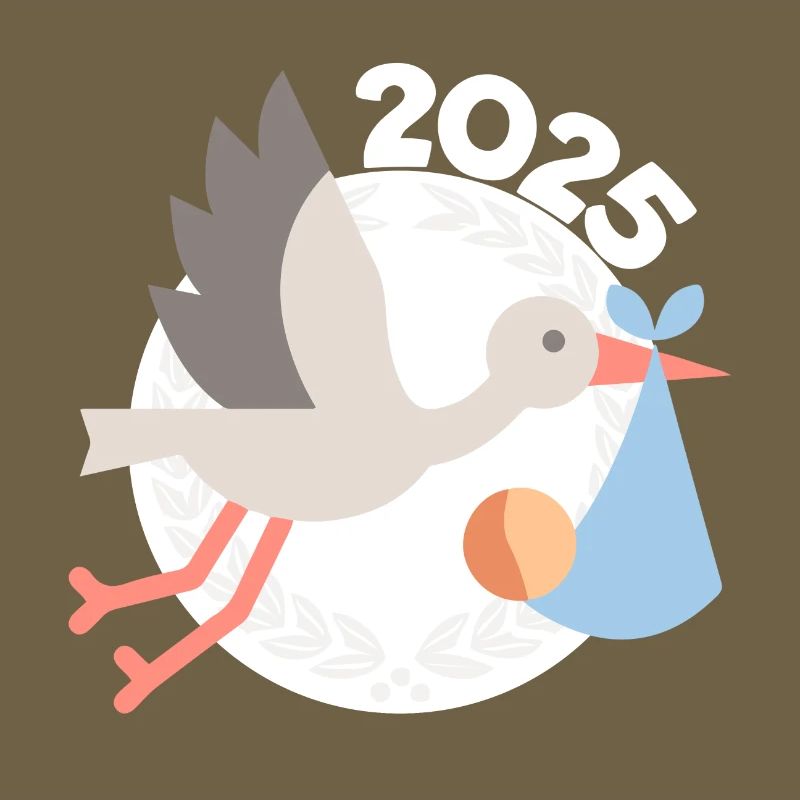 Cigogne avec bébé 2025