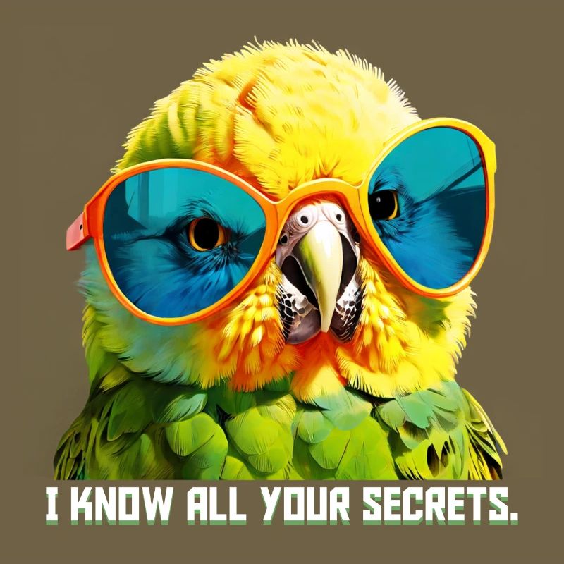 I know all your secrets Funny Budgie