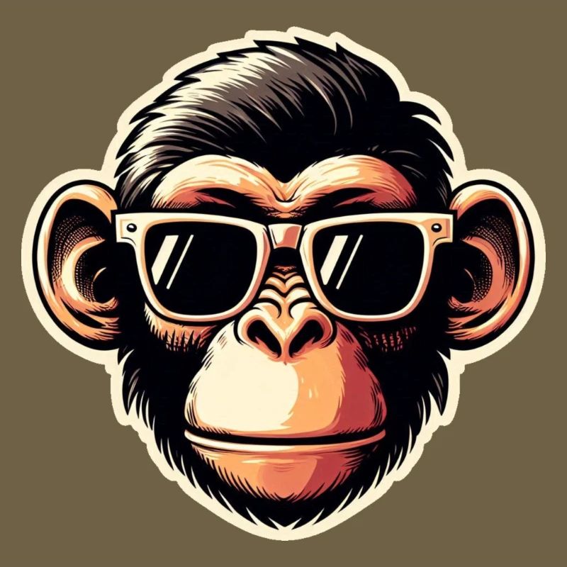 Affe Brille cool