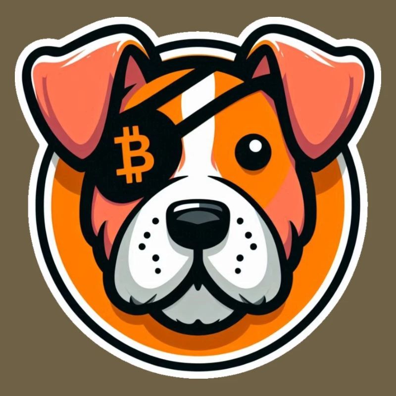 Chien avec cache-œil Bitcoin