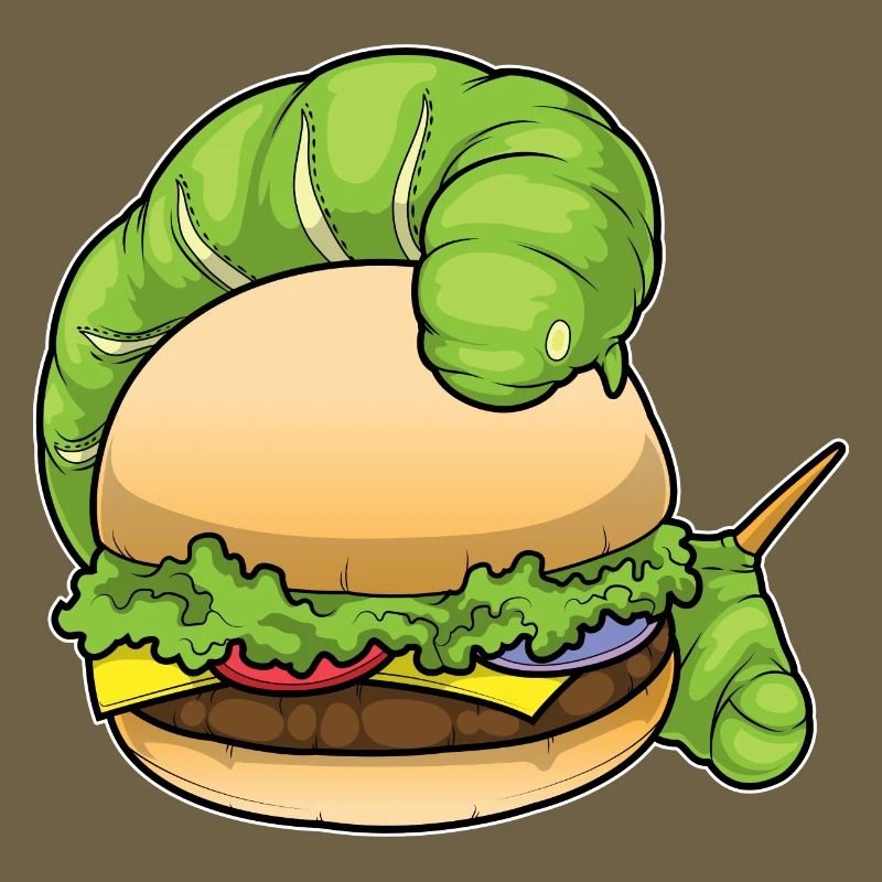 Burger à la chenille