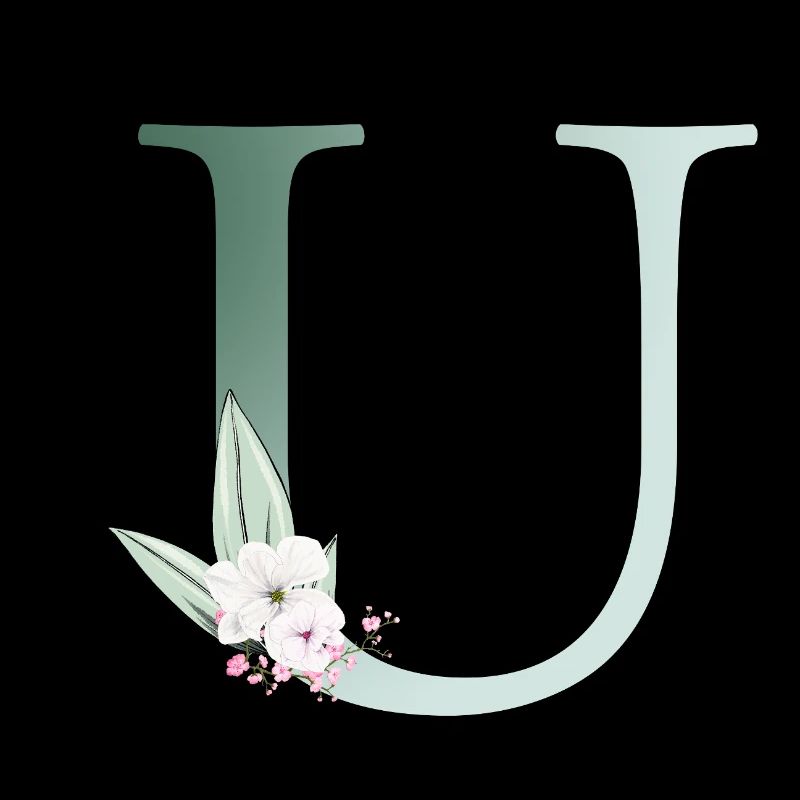 U Monogramme, Floral, Personnalisable