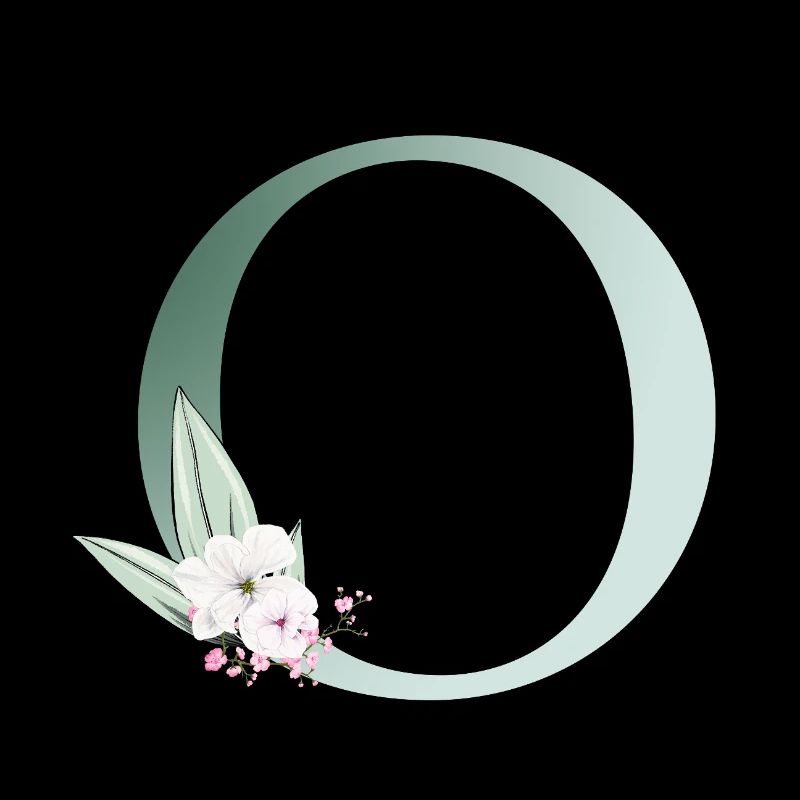 o Monogramme, Floral, Personnalisable