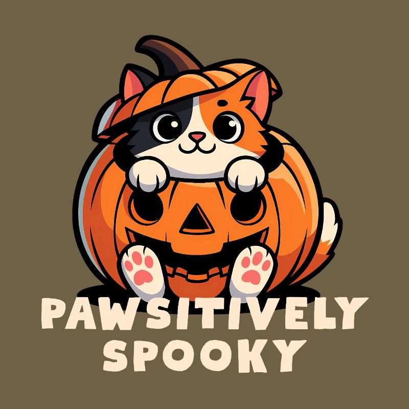 Pawsitively Spooky Chat citrouille