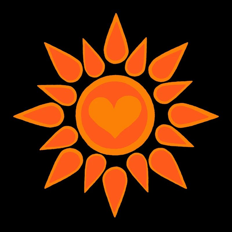 Sonnensymbol mit Herz
