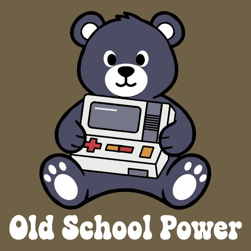 Old School Power Bear Retro Console