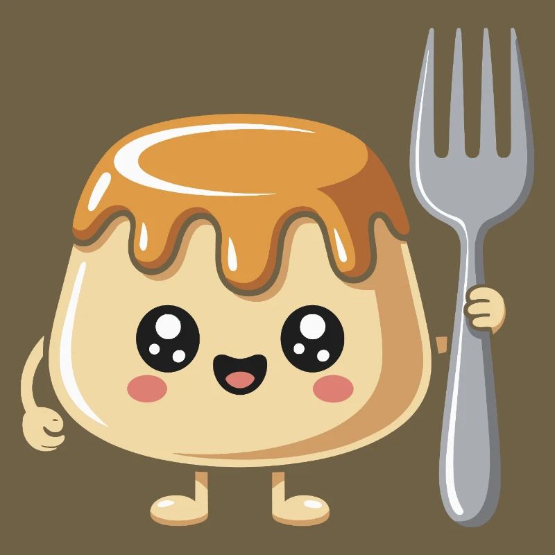 Pudding Mit Gabel