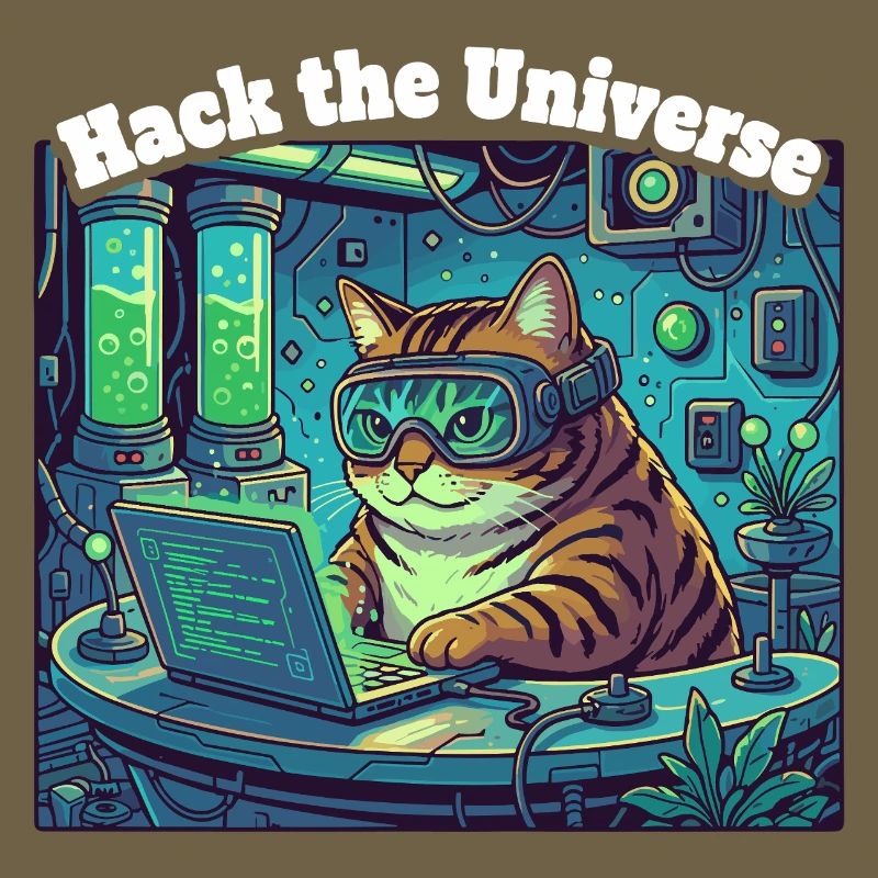 Chat hacker dans l’univers