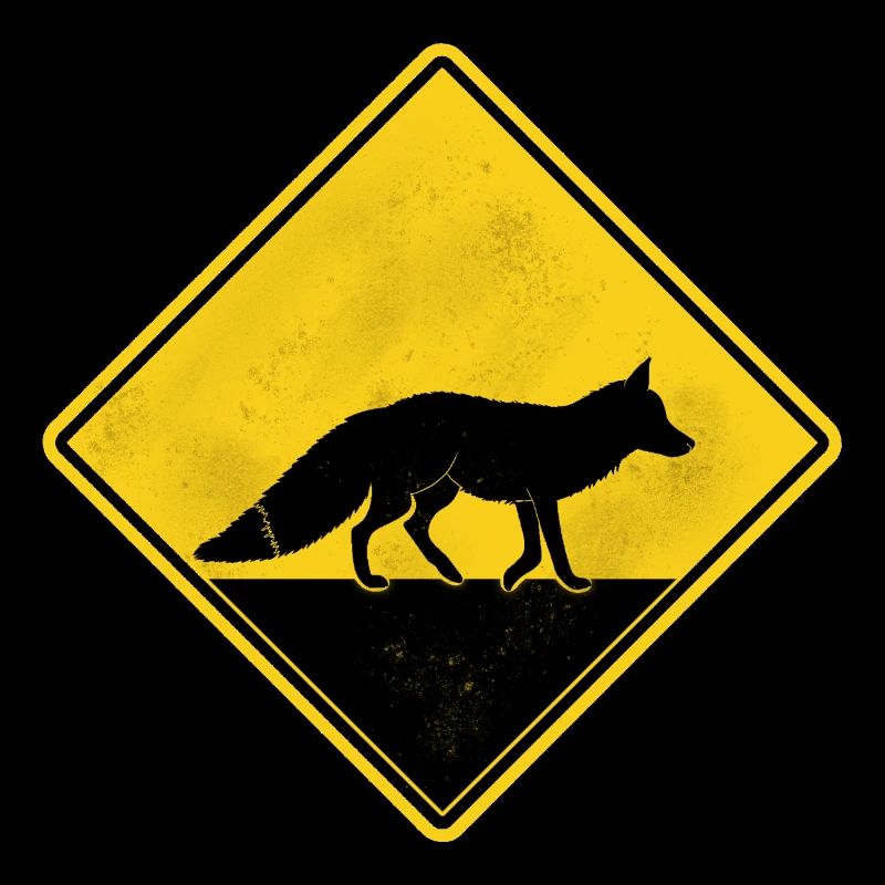 Fox-Gelbes Straßenschild