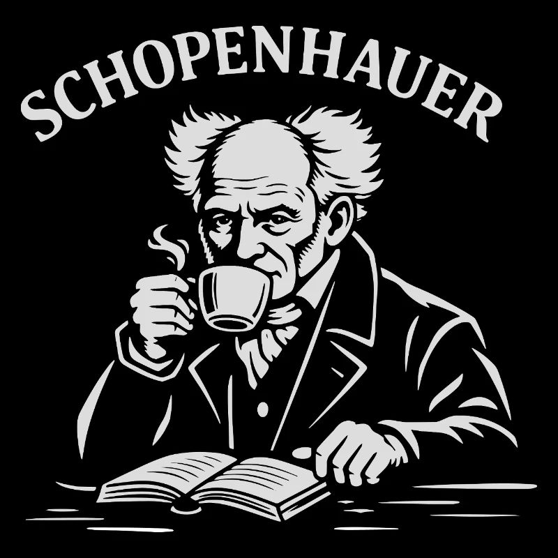 Arthur Schopenhauer drinking Coffee 