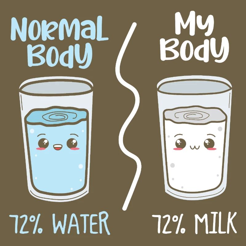 Kein normaler Körper: Wasser vs. Milch
