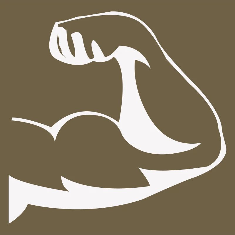 Silhouette puissante des biceps