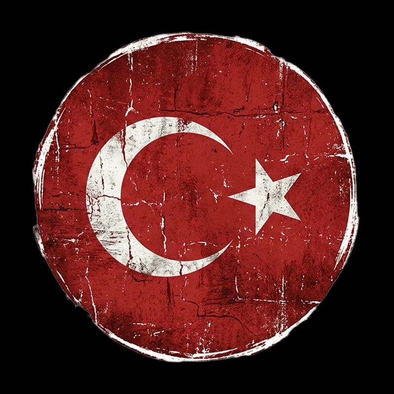 Conception du cercle du drapeau turc