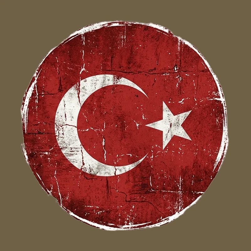 Conception du cercle du drapeau turc