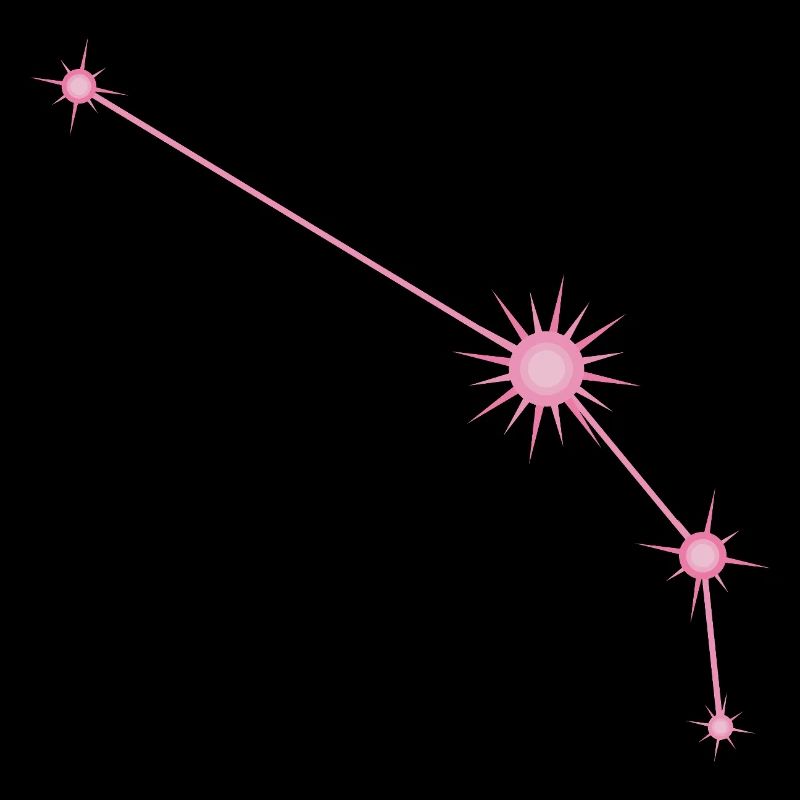 Constellation des étoiles du Bélier Signe du zodiaque rose pastel