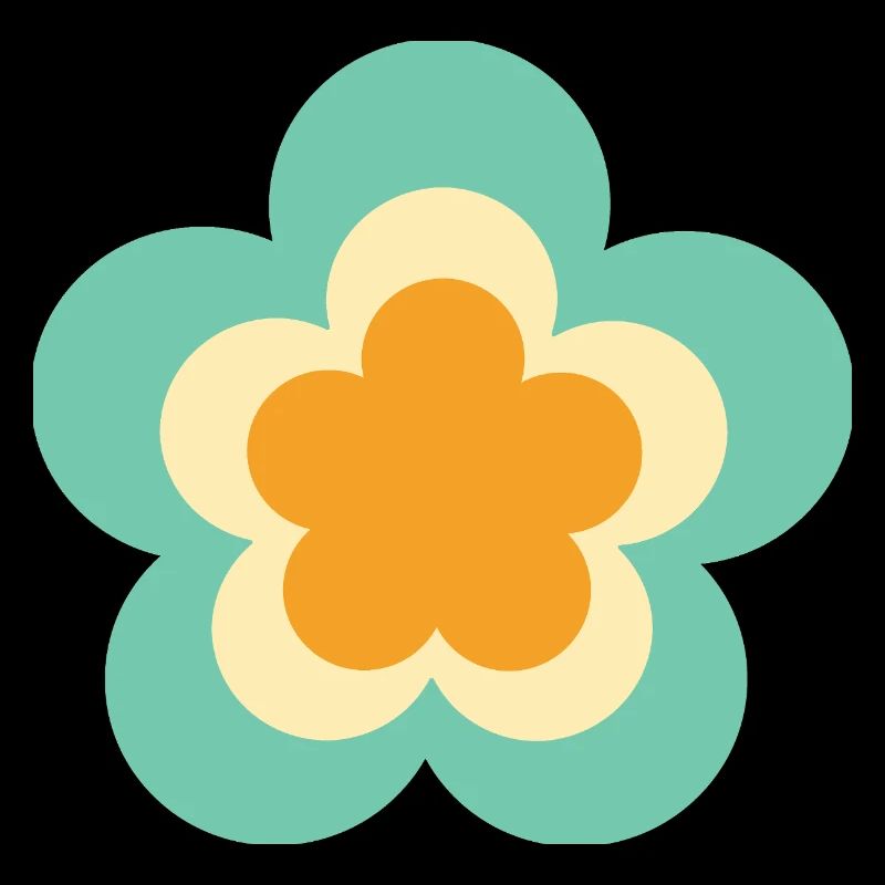 70s Flower Pattern Hippie Gift