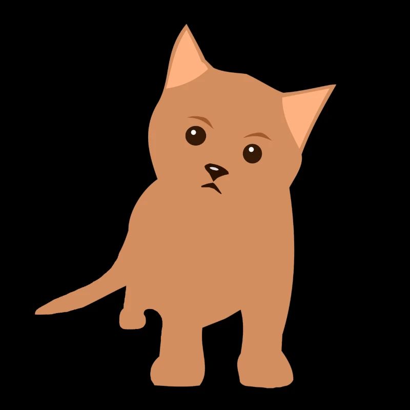 Braunes Kätzchen Flat Design
