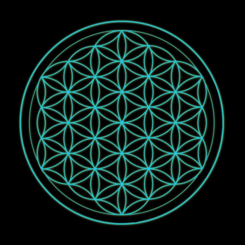 Flower of Life Neon Pattern