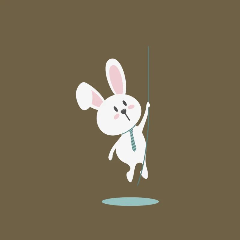 Mignon lapin de Pâques avec cravate – Design de lapin