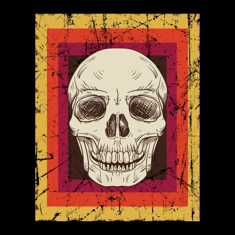 Vintage Retro Schädel