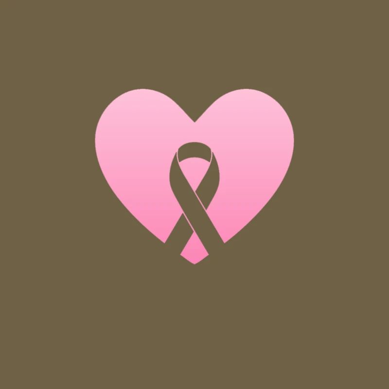 Coeur rose avec arc de conscience